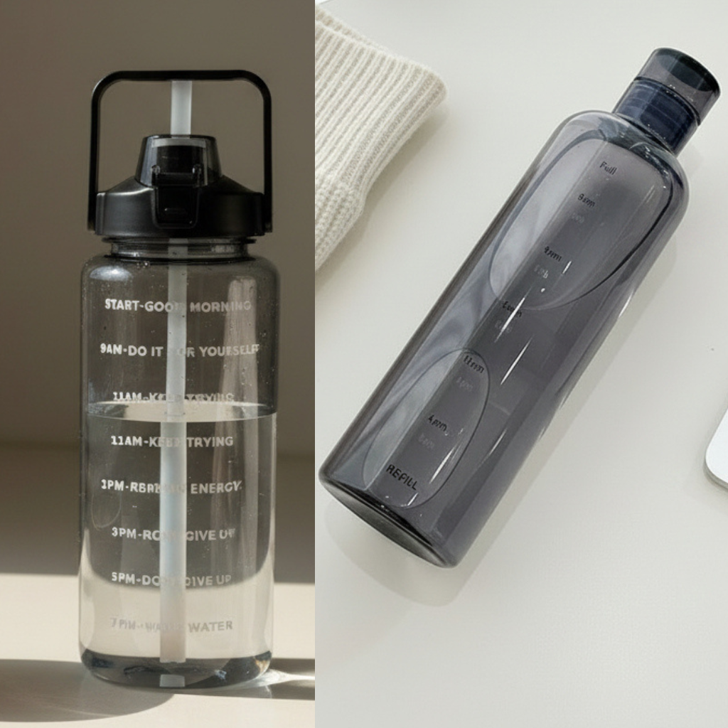 Nudge Hydration Reset bundle: 2L jug and 500ml slim bottle together